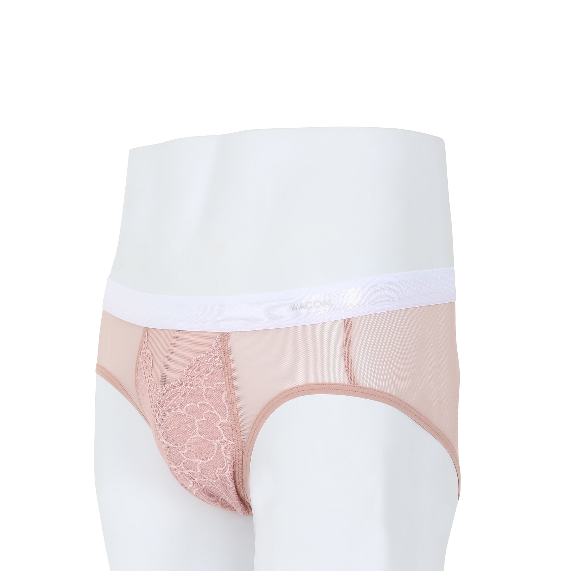 Wacoal Freedom กางเกงในชาย bikini เรียบเนียน กระชับ ผ้าทอลายตาข่ายรุ่น WXU301 สีชมพูกุหลาบป่า (WR)