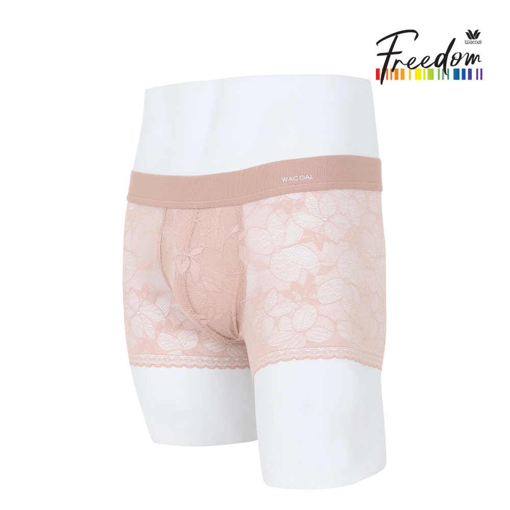 Wacoal Freedom LIMITED กางเกงลูกไม้ชาย (Lace Boxer) รุ่น WXU405 สีเบจ (BE)