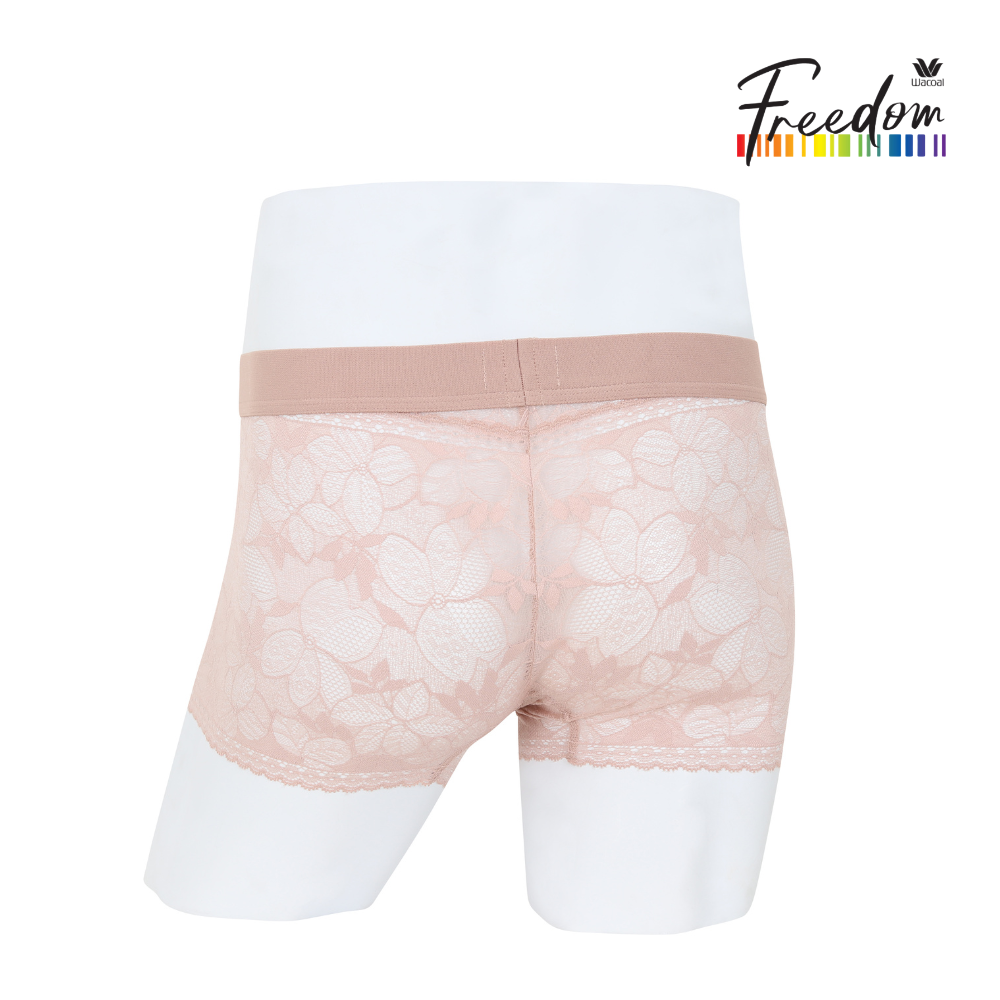 Wacoal Freedom LIMITED กางเกงลูกไม้ชาย (Lace Boxer) รุ่น WXU405 สีเบจ (BE)