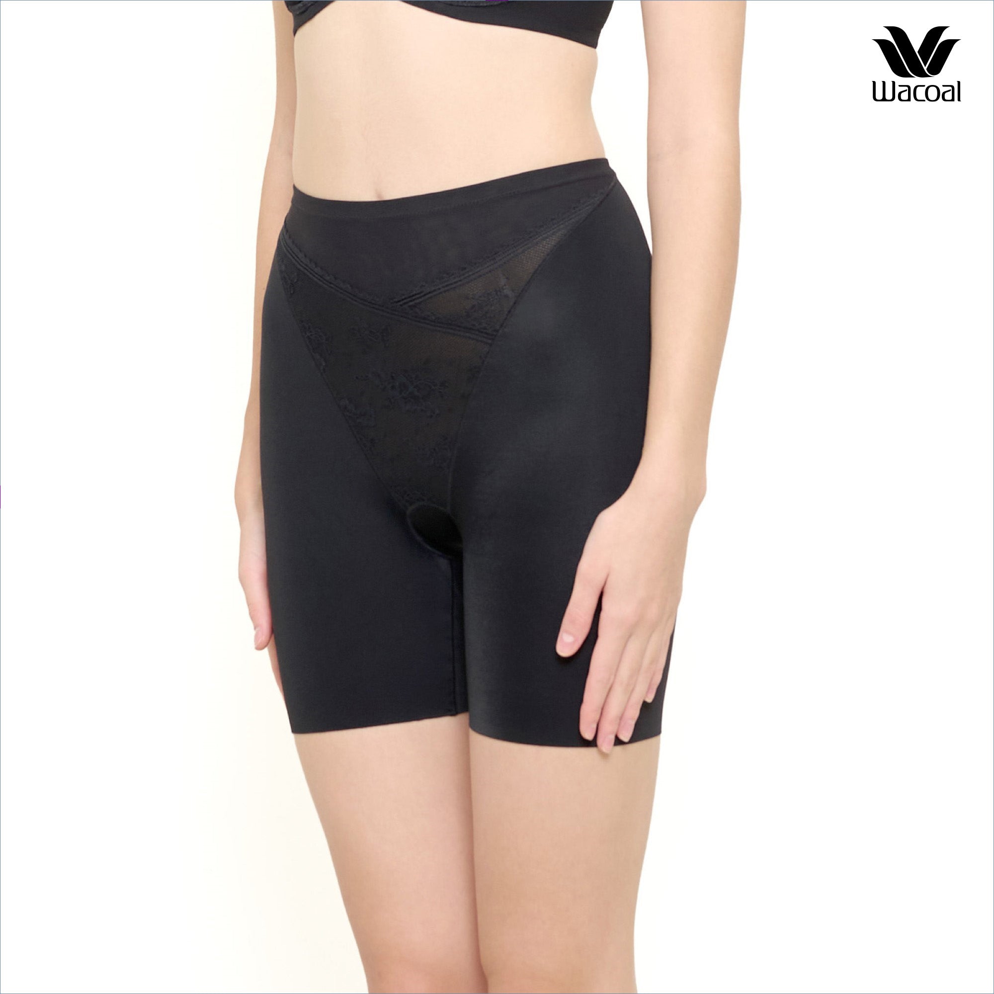 Wacoal Shapewear Hips วาโก้กางเกงกระชับหน้าท้อง ยกก้น รุ่น WY1189 สีดำ (BL)