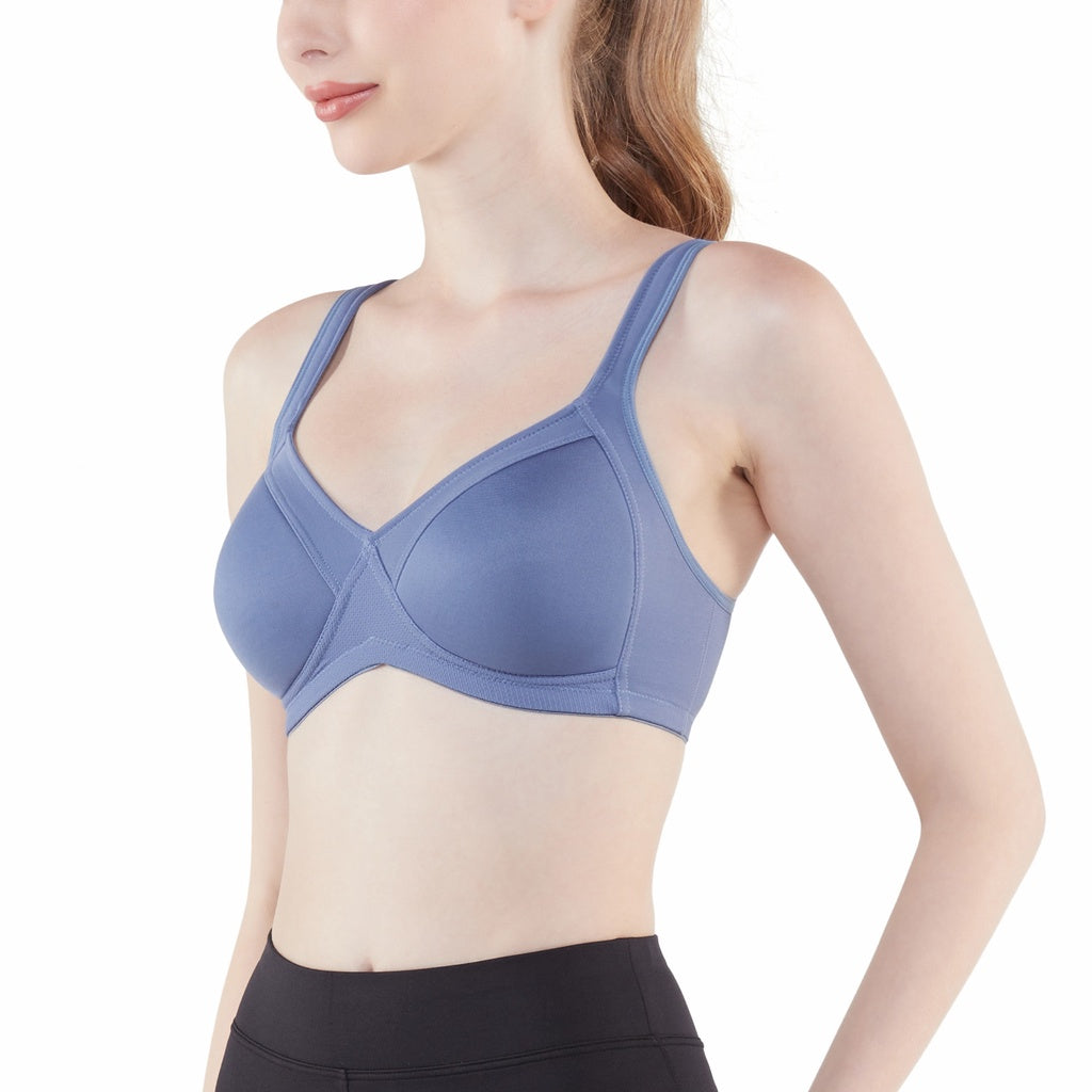 วาโก้บราสำหรับออกกำลังกาย crossfit(X) Motion Wear รุ่น WR1482 สีเทาออกน้ำเงิน (NG)