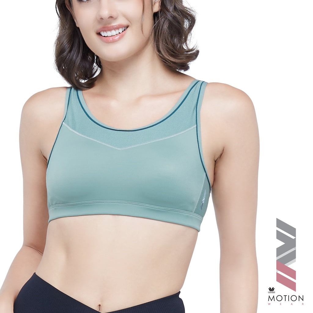 วาโก้บราสำหรับออกกำลังกาย Outer to Wear Motion Wear รุ่น WR1501 สีเขียวออกเทา (GV)