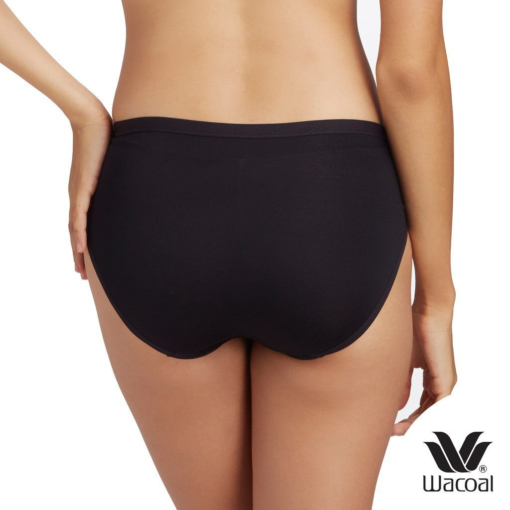 Wacoal Panty pack กางเกงในใส่สบาย รูปแบบบิกินี่ set 5 ชิ้น รุ่น WU1F34 สีดำ (BB)