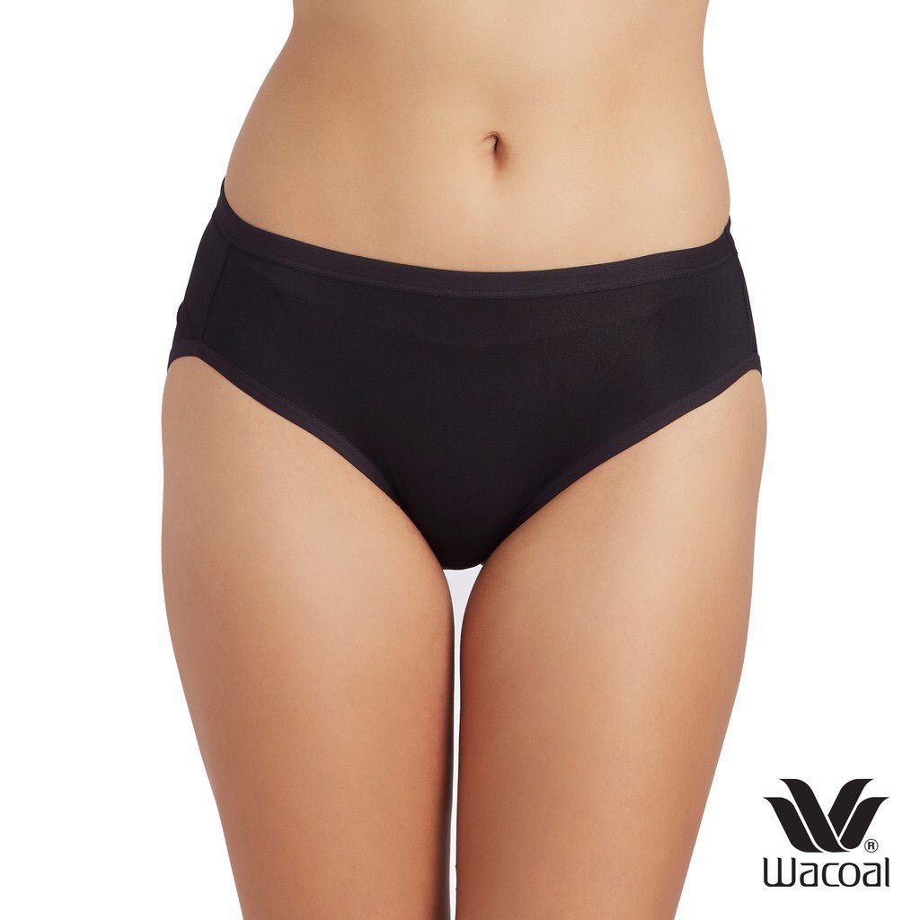 Wacoal Panty pack กางเกงในใส่สบาย รูปแบบบิกินี่ set 5 ชิ้น รุ่น WU1F34 สีดำ (BB)