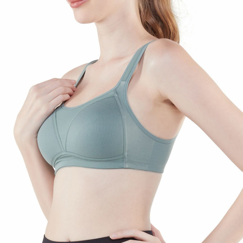 วาโก้บราสำหรับออกกำลังกาย Perfect fit Motion Wear รุ่น WR1486 สีเขียวออกเทา (GV)