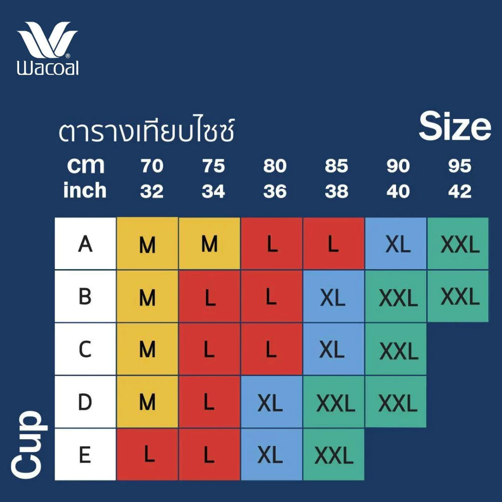 Wacoal Mood ชุดชั้นเนียน บราไร้โครง Smart Size เสริมฟองน้ำ รุ่น MM1F06 สีชมพู (LP)