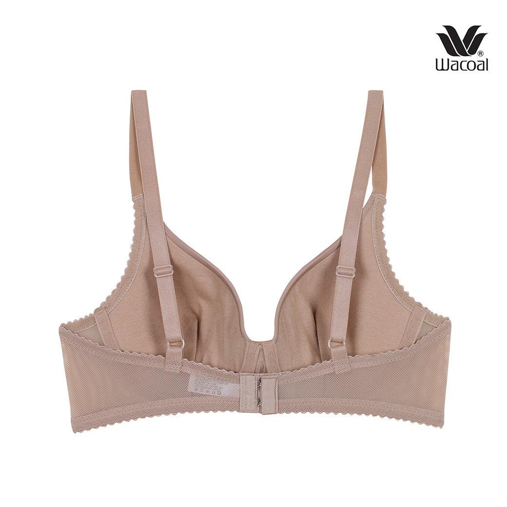 Wacoal Seamless Bra บราไร้ตะเข็บ เนียนเรียบ เสริมฟองน้ำ 15 มม. รุ่น WB5A86 สีโอวัลติน (OT)