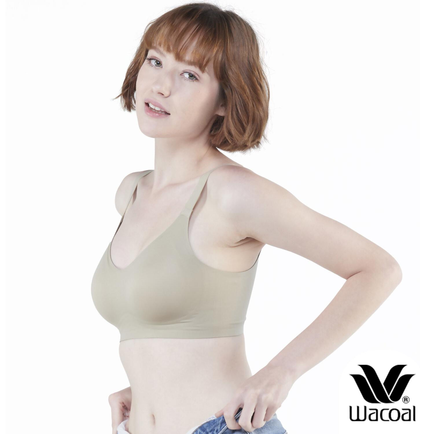 Wacoal ชุดชั้นเนียน บราไร้โครง Smart Size เสริมฟองน้ำ รุ่น WB3Y28 สีเขียว (GR)
