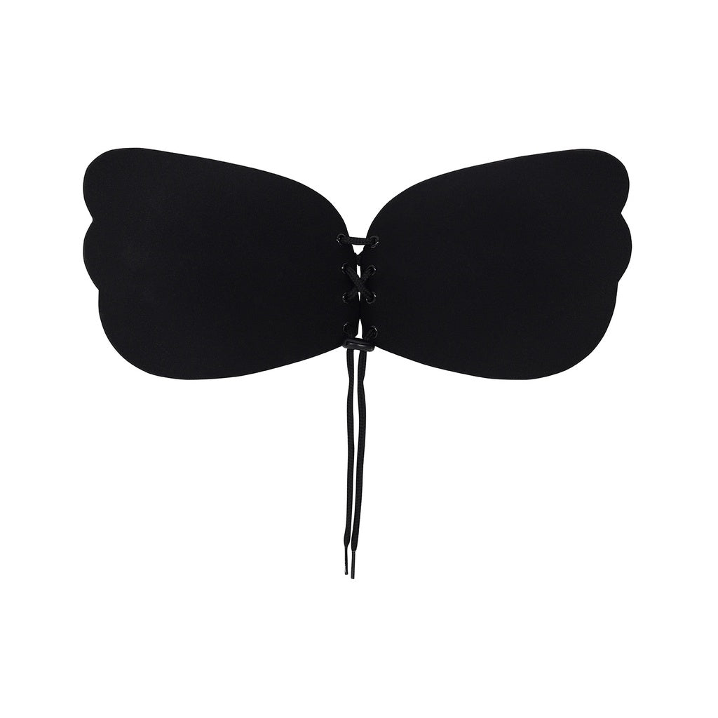 Wacoal Mood Accessories บราปีกนกแบบมีเชือกรูด (V-Push Wing Bra with String) รุ่น MM9057 สีดำ (BL)