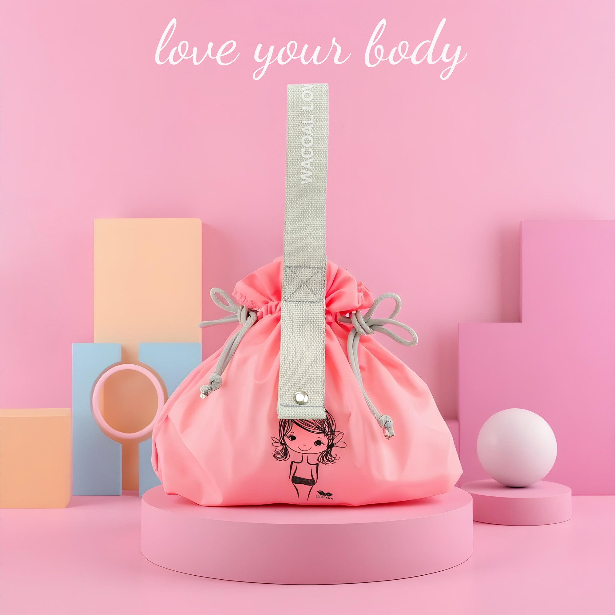 Wacoal Love your body bag รุ่น WW1606 สีชมพู (PI)