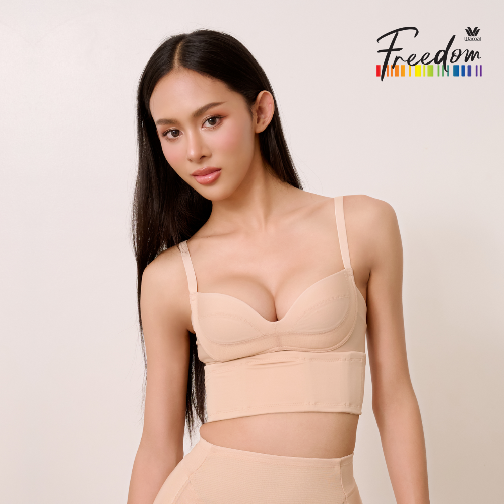 Wacoal FREEDOM แผ่นกระชับลำตัว ปรับสรีระใต้ฐานอก รุ่น WX4350 สีเนื้อ (NN)
