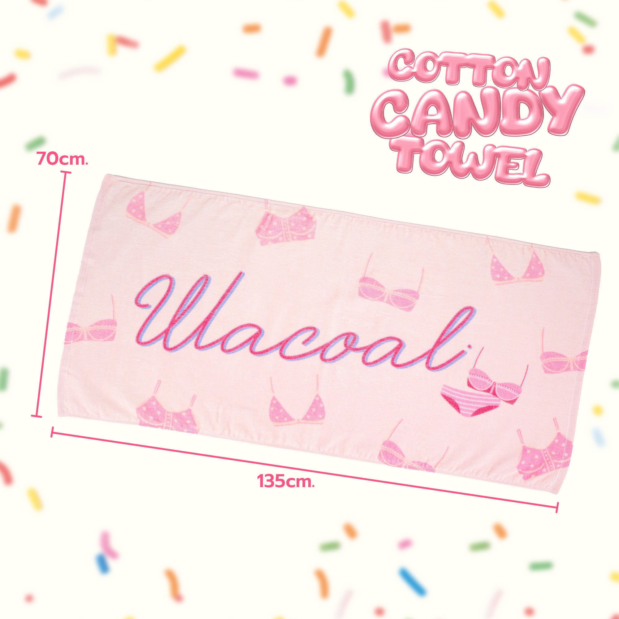 Wacoal Cotton Candy Towel ผ้าขนหนูเช็ดตัว รุ่น WW120400 สีชมพู (PI)