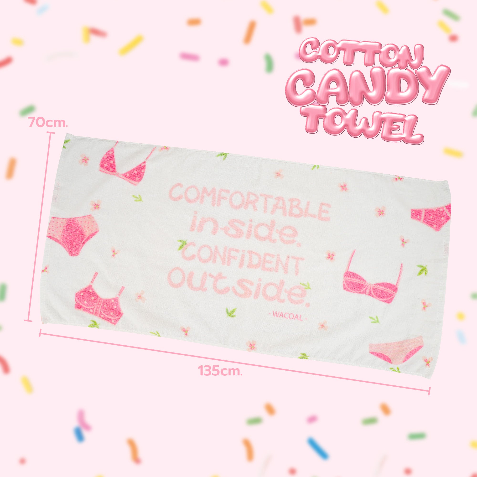 Wacoal Cotton Candy Towel ผ้าขนหนูเช็ดตัว รุ่น WW120400 สีขาว (WH)