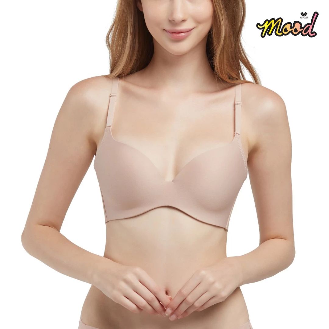 Wacoal Mood Travel Bra Comfy บราม้วนได้ ไร้โครง รุ่น MM1E70 สีเบจ (BE)