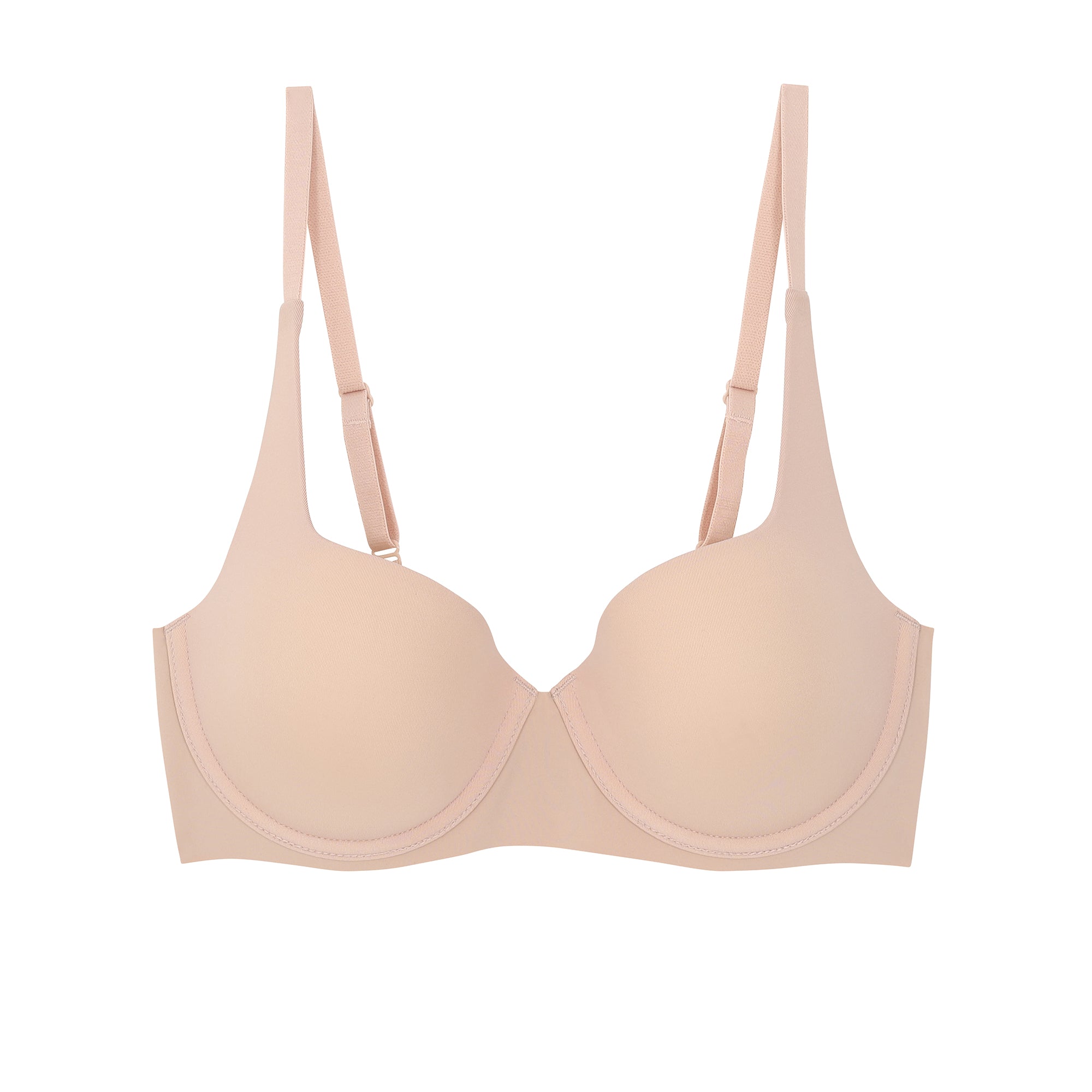 Wacoal ชุดชั้นเนียน บรามีโครง เนียนเรียบ ฟองน้ำบาง รุ่น MM1H43 สีเบจ (BE)