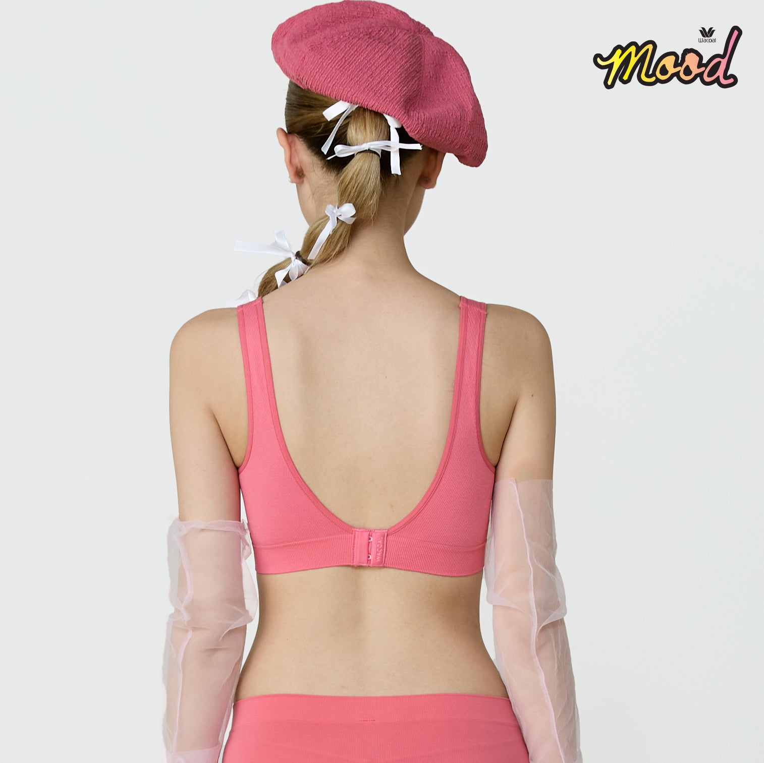 Wacoal Mood Smart Size ชุดชั้นในวัยรุ่น ทรงสปอร์ต รุ่น MM1X93  สีชมพู (RP)