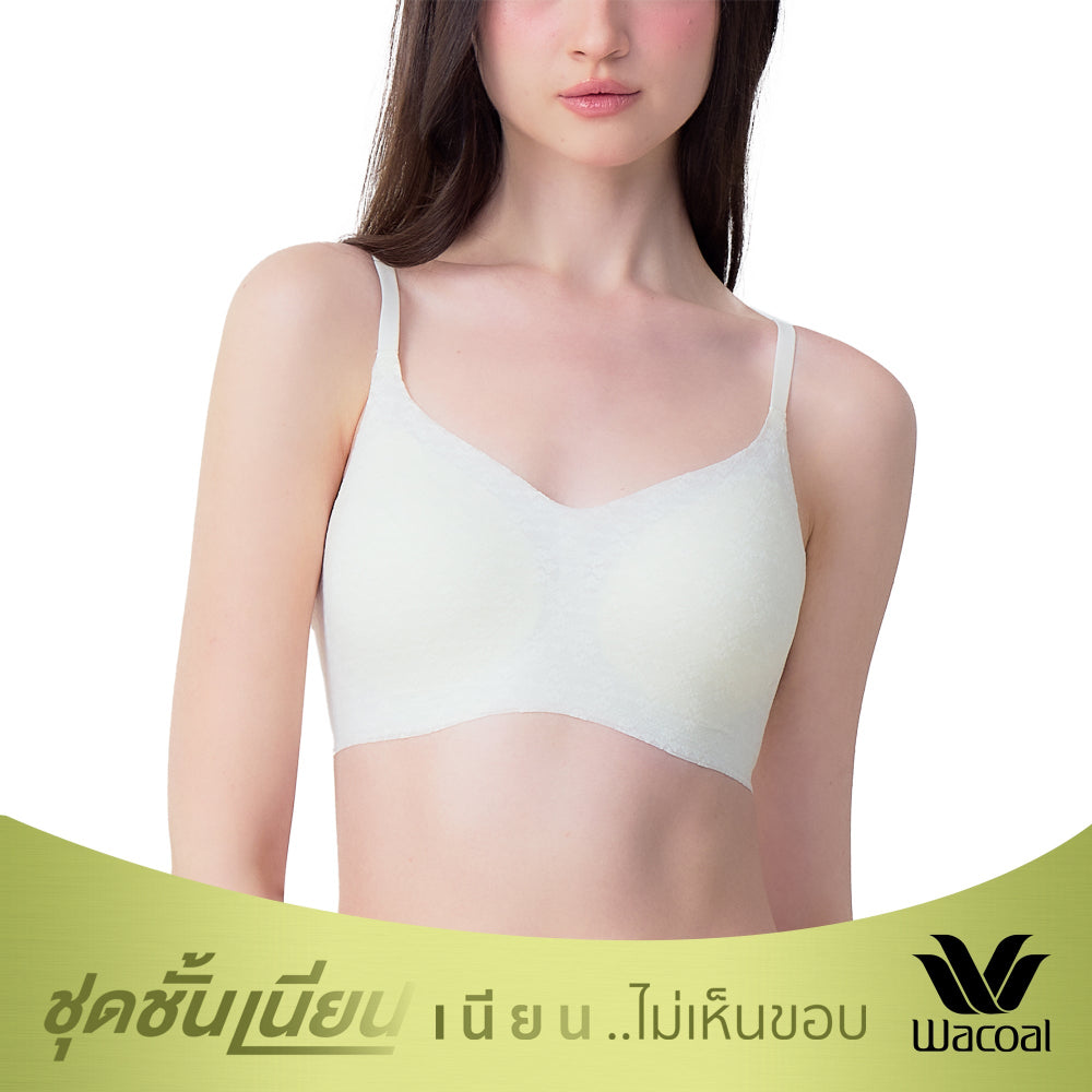 Wacoal Mood ชุดชั้นเนียน บราไร้โครง รุ่น MM1Y25 สีครีม (CR)