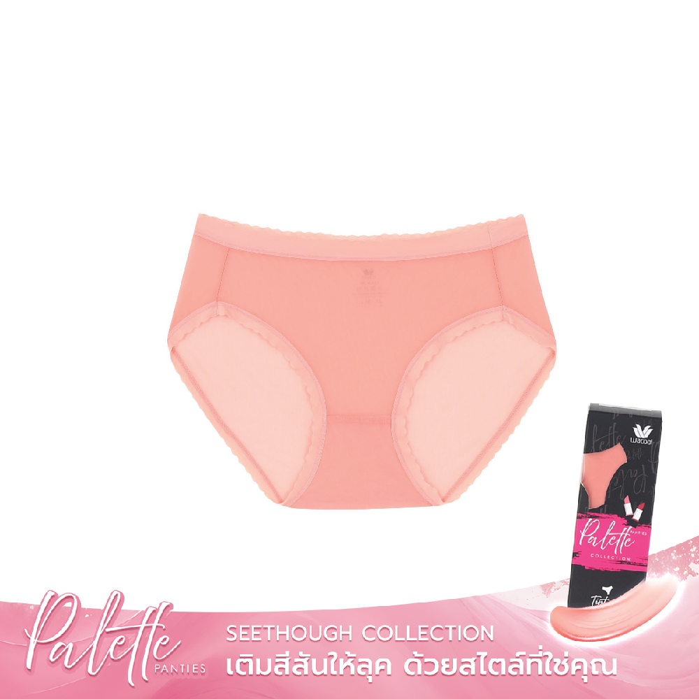 Wacoal Palette Panties กางเกงใน See-Through รุ่น MUMP01 สีชมพูอมส้ม (RO)