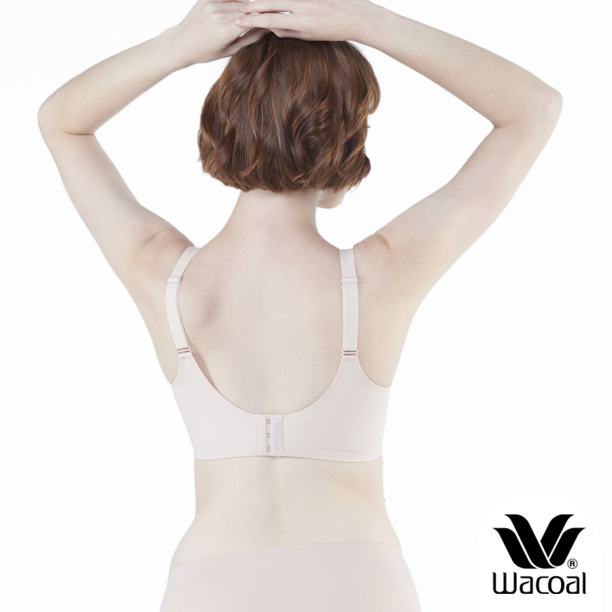 Wacoal ชุดชั้นเนียน บราไร้โครง Smart Size เสริมฟองน้ำ แพ็ค 2 ชิ้น รุ่น WB3Y28/WB3228 สีเบจ (BE)