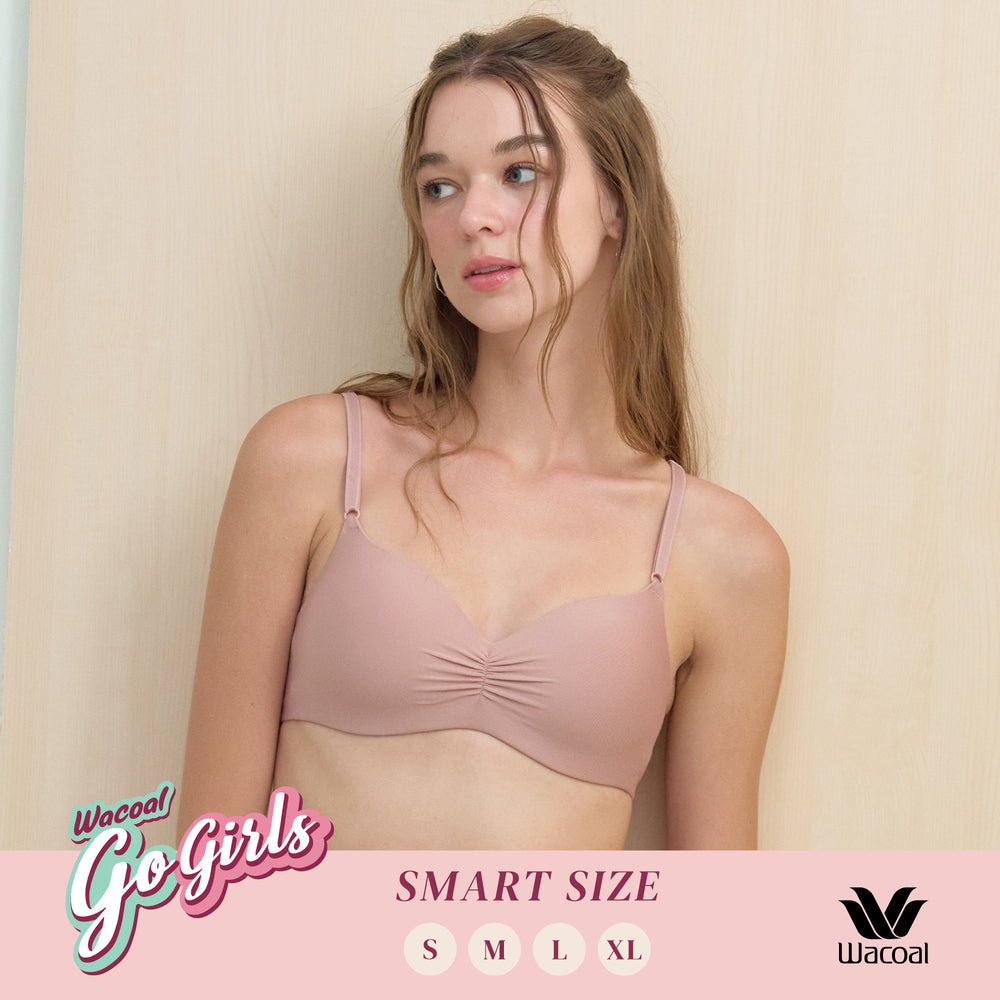Wacoal Smart Size Easy Matching Bra บราไร้โครงวาโก้ รุ่น WB3Y41  สีโอวัลติน (OT)