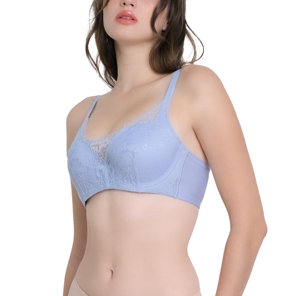 Wacoal บรามีโครง เสริมฟองน้ำบาง 8  มิล รุ่น WB5P26 สีม่วง (VM)