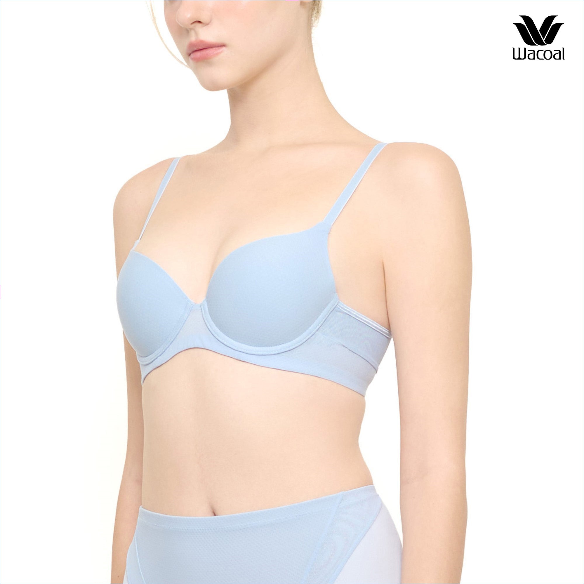 Wacoal Cool Innovation บรามีโครง ฟองน้ำบาง 10 มิล รุ่น WB5P66 สีฟ้า (SX)