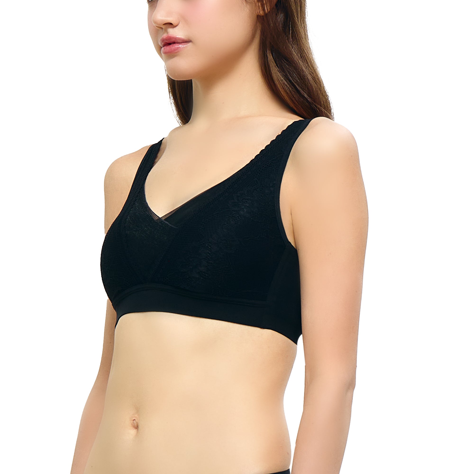 Wacoal Smart Size บราไร้โครง สอดPAD 8 มิล รุ่น WB5X79 สีดำ (BL)