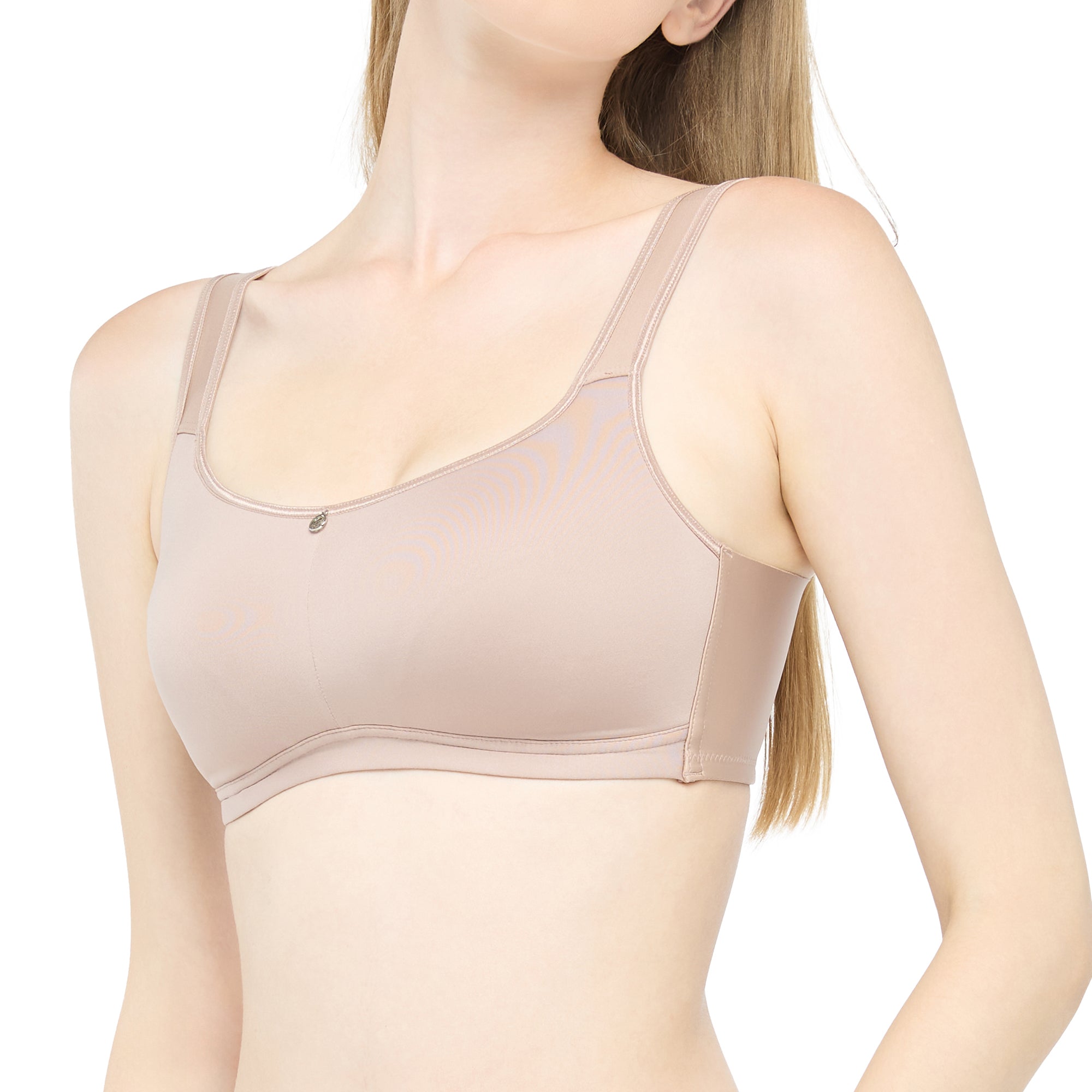 Wacoal Curve Diva บราไร้โครงเก็บกระชับ สาวคัพใหญ่ รุ่น WB7546  สีโอวัลติน (OT)