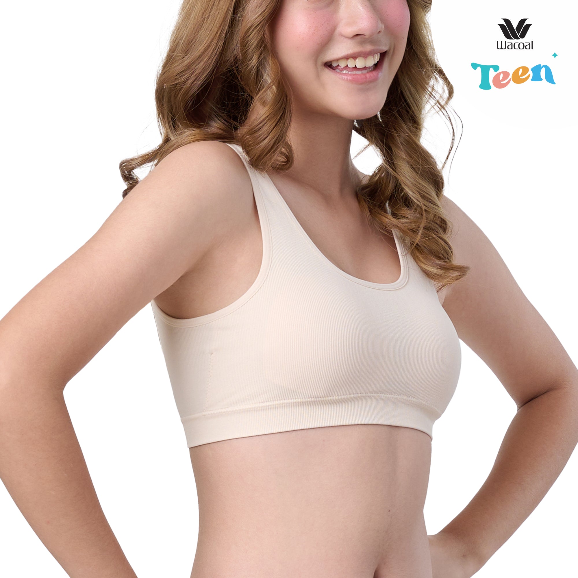 Wacoal Teen ชุดชั้นในสำหรับวัยใส บราไร้โครง รุ่น WBT108 สีเนื้อ (NN)