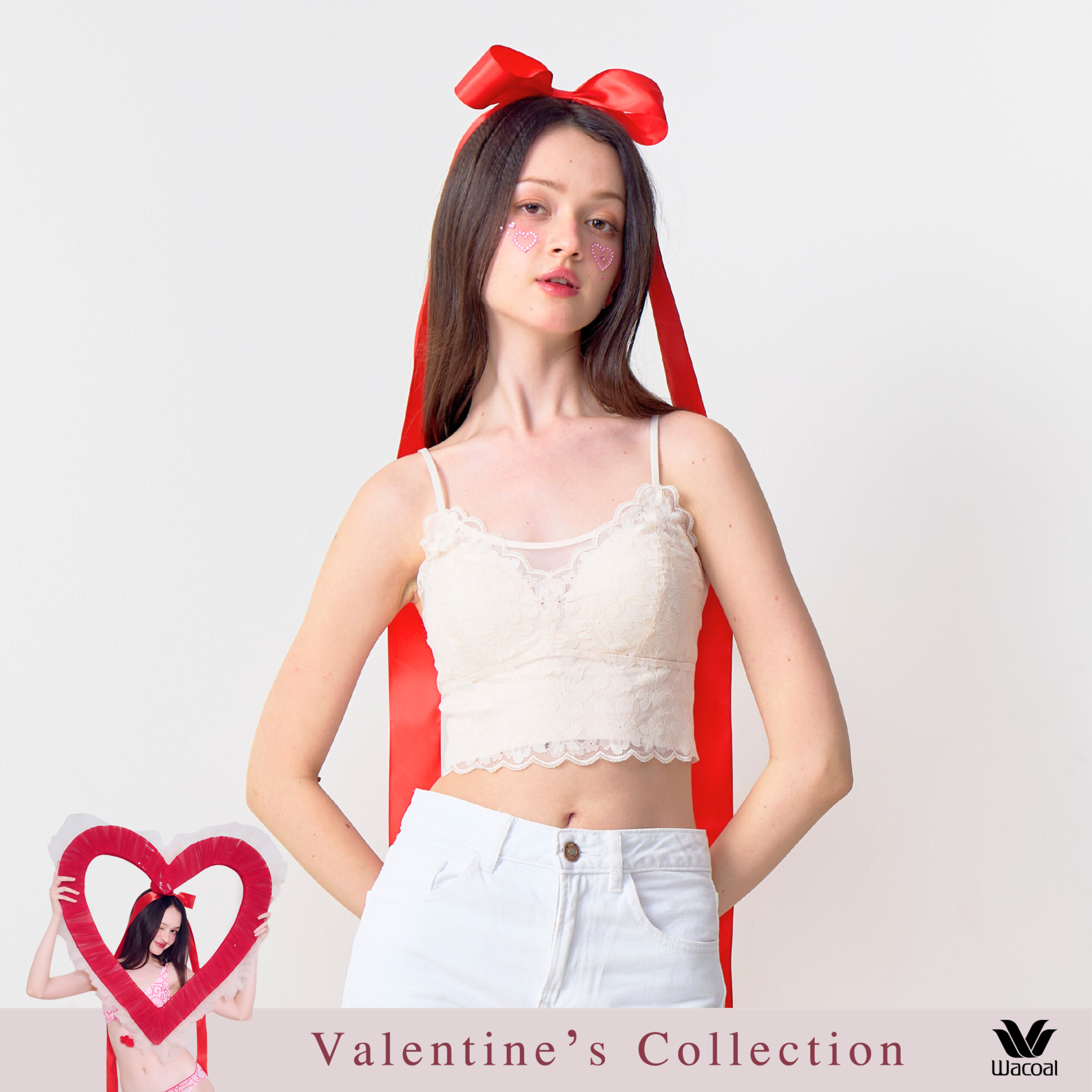 Wacoal Lingerie บราสวมหัวตกแต่งลูกไม้ รุ่น WH4A11 สีเบจ (BE)