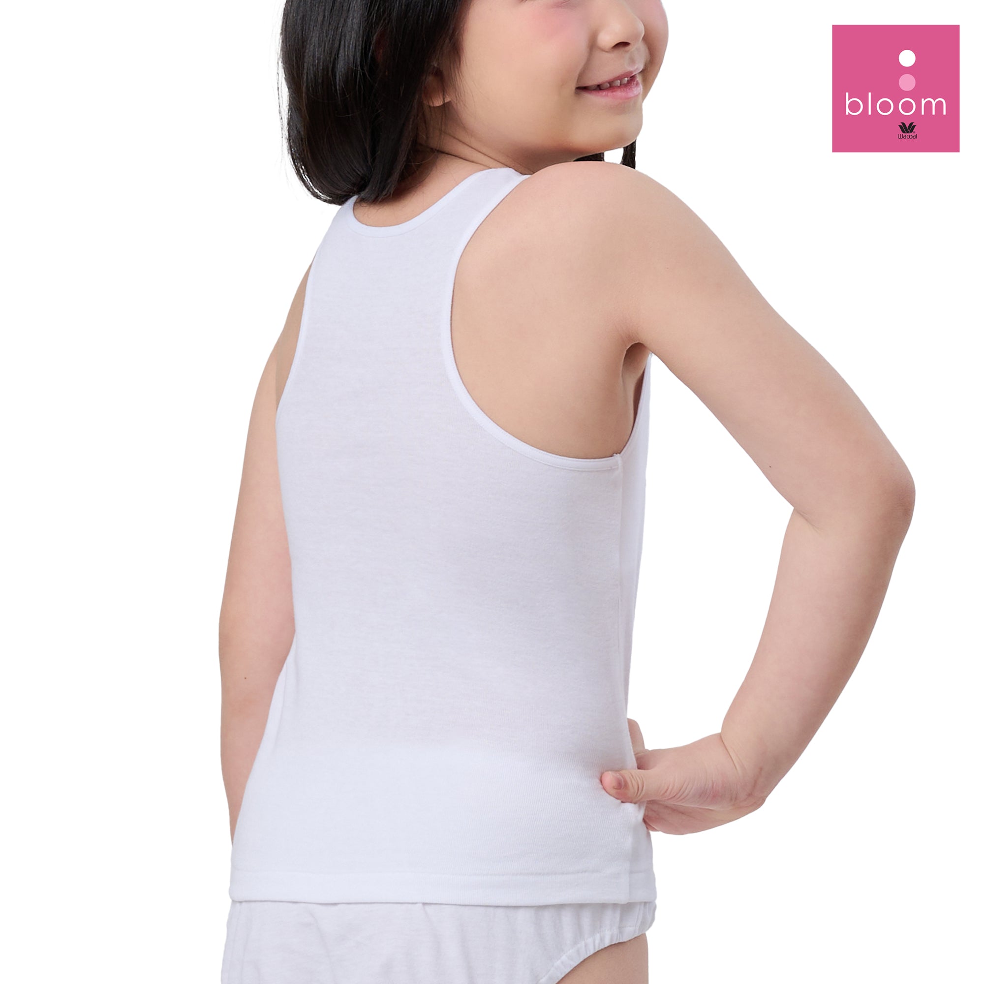Wacoal Bloom Step 1 ชุดชั้นในสำหรับเด็ก เสื้อทับตัวยาวแบบเรียบ รุ่น WH6C01