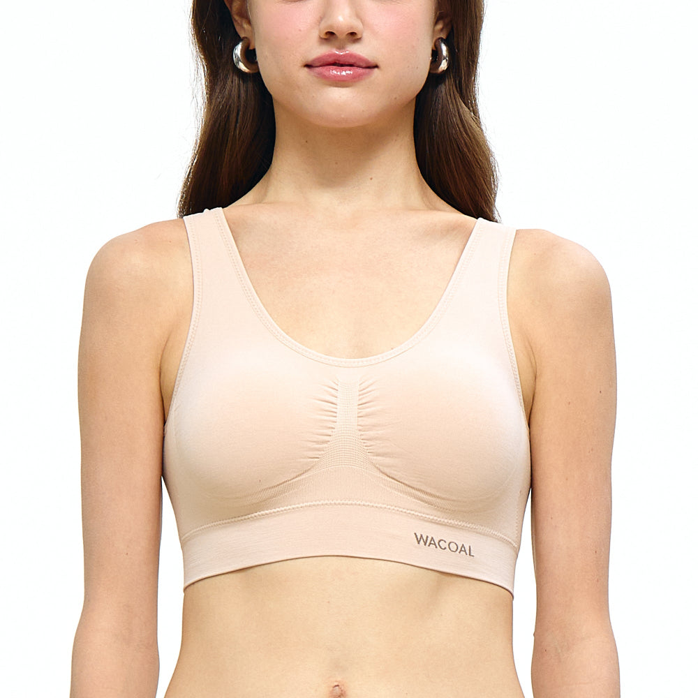 Wacoal Lingerie บรามีตะขอ ไร้ตะเข็บ รุ่น WH9C43 สีเบจ (BE)