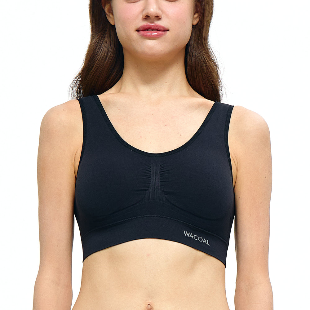 Wacoal Lingerie บรามีตะขอ ไร้ตะเข็บ รุ่น WH9C43 สีดำ (BL)