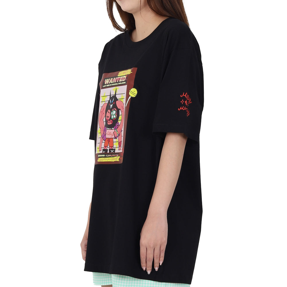 Wacoal X Milly & Mercy เสื้อยืด Oversized รุ่น WN3D13 สีดำ (BL)