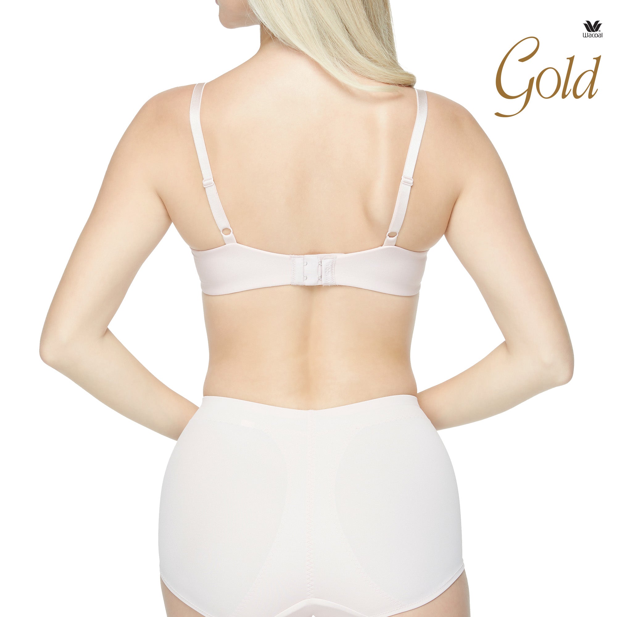 Wacoal Gold บราเพื่อสุขภาพแบบไร้โครง เนื้อผ้านุ่มสบาย รุ่น WO1544  (เข้าคู่ WO3116 ) สีชมพูกุหลาบป่า (WR)
