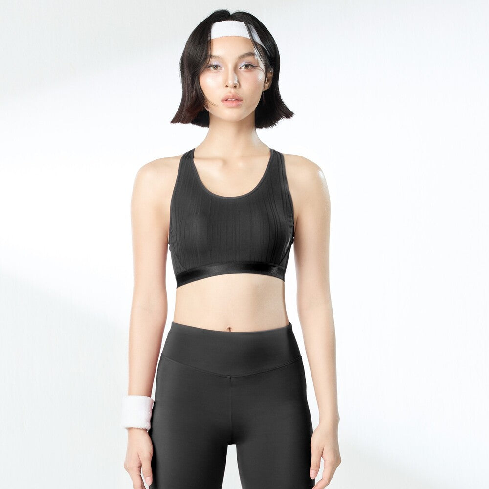 Wacoal Motion Wear บราสำหรับออกกำลังกาย In to Out รุ่น WR1249 สีดำ (BL)