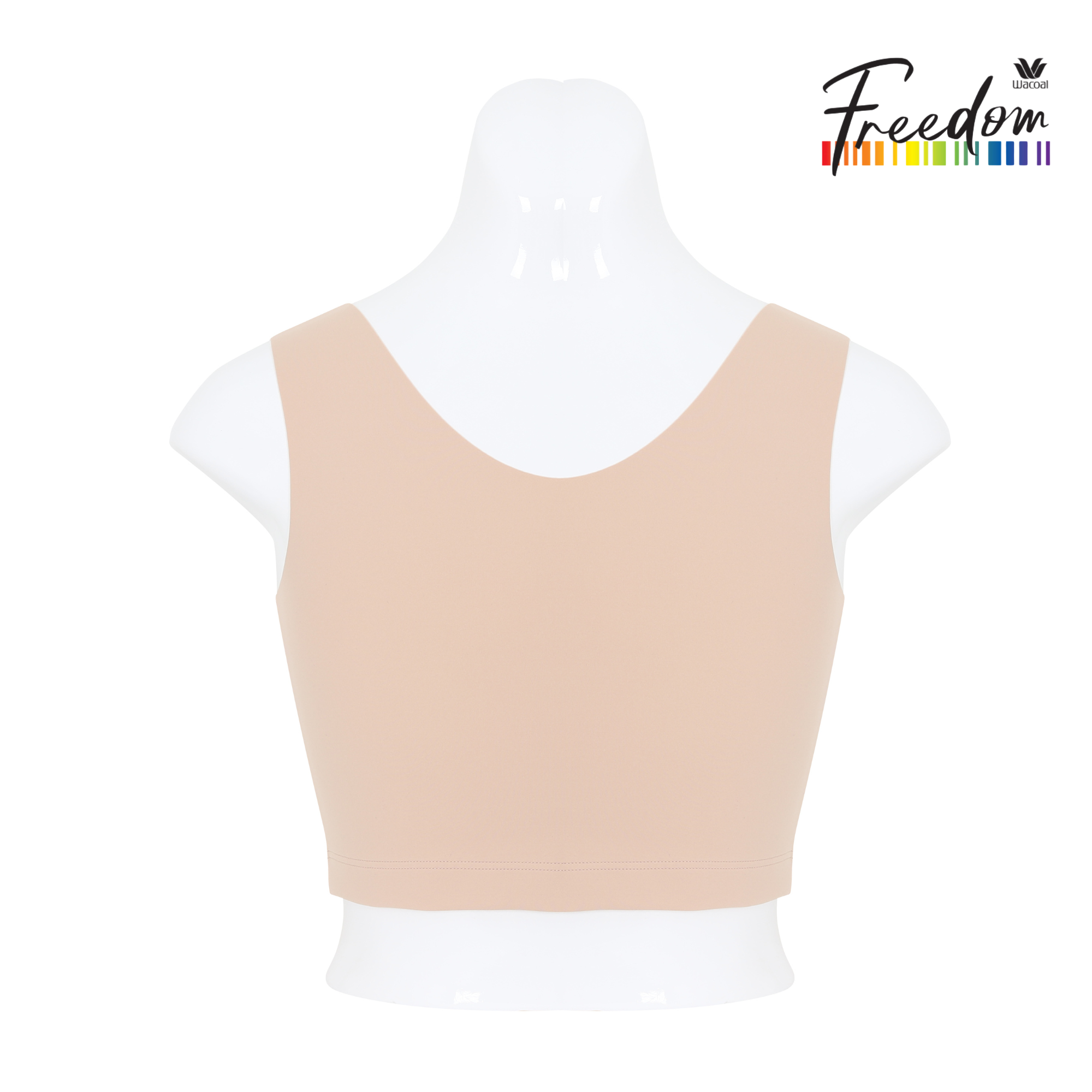 Wacoal FREEDOMเสื้อกล้ามกระชับอก Free cut แบบครึ่งตัว รุ่น WX1509 สีเบจ (BE)