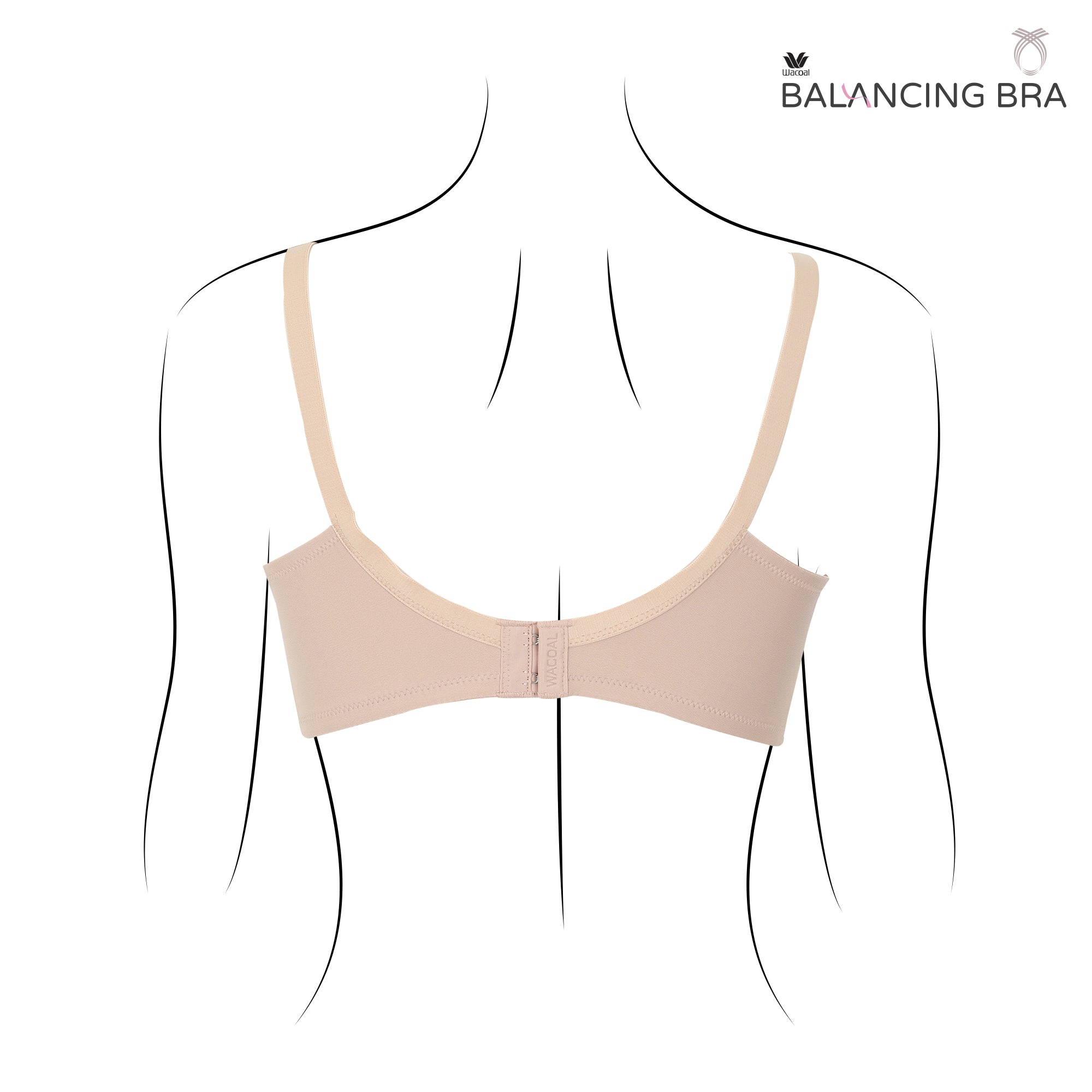 Wacoal Balancing Bra บราสำหรับใส่เต้านมเทียม รุ่น WXB515 สีเนื้อ (NN)