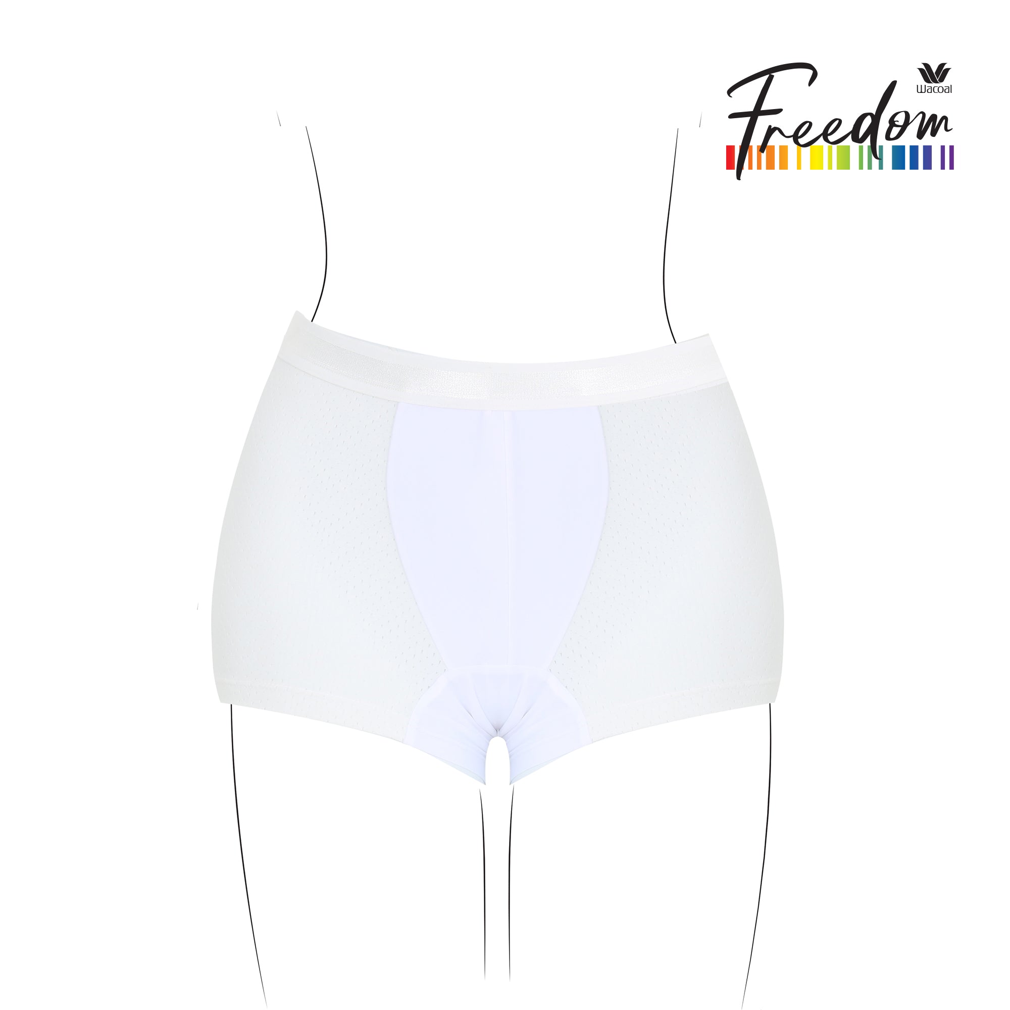 Wacoal FREEDOM กางเกงใน แบบBoxer Briefs รุ่น WXU201 สีขาว (WH)
