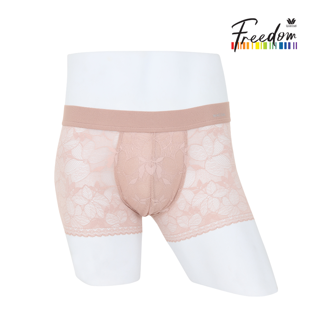 Wacoal Freedom LIMITED กางเกงลูกไม้ชาย (Lace Boxer) รุ่น WXU405 สีเบจ (BE)