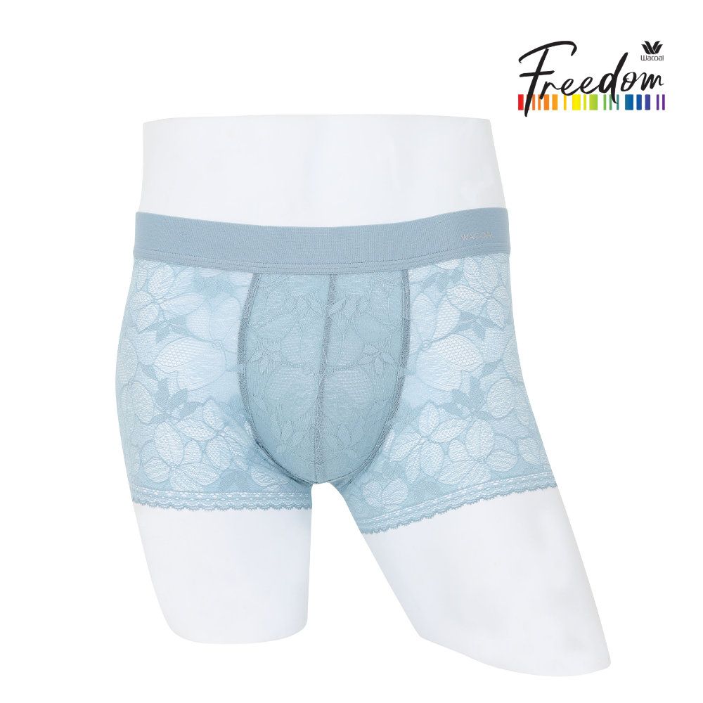 Wacoal Freedom LIMITED กางเกงลูกไม้ชาย (Lace Boxer) รุ่น WXU405 สีฟ้า (LT)