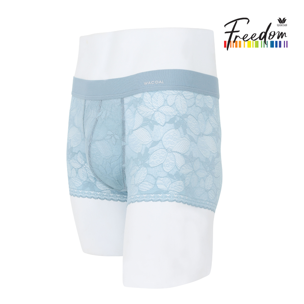 Wacoal Freedom LIMITED กางเกงลูกไม้ชาย (Lace Boxer) รุ่น WXU405 สีฟ้า (LT)