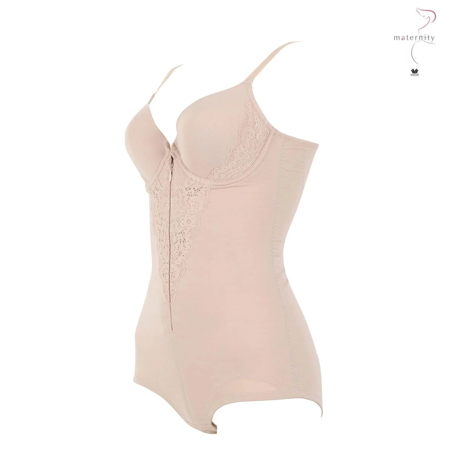 Wacoal Maternity Body Suit สำหรับคุณแม่หลังคลอด รูปแบบเสริมโครง รุ่น WM3018 สีเนื้อ (NN)