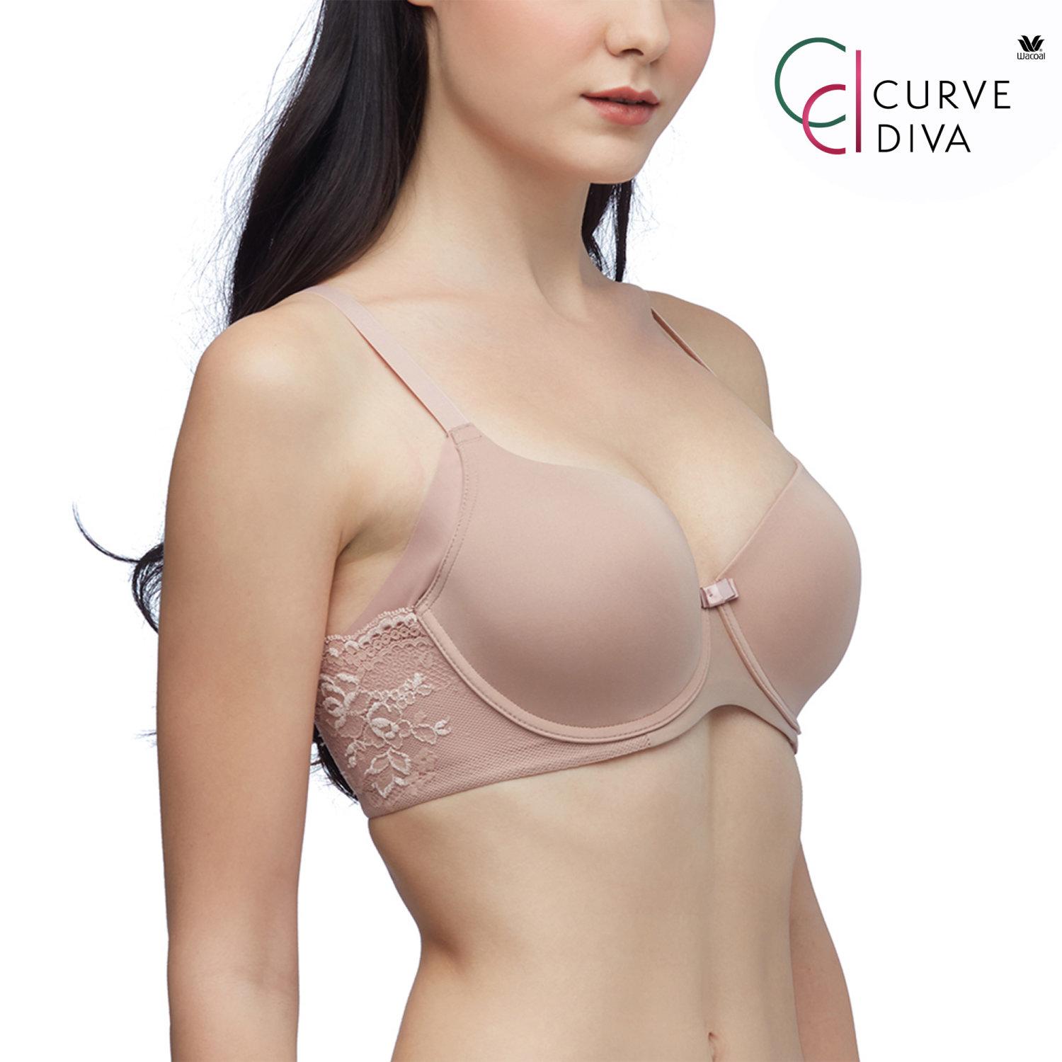 Wacoal Curve Diva บราเก็บกระชับ สาวคัพใหญ่ รุ่น WB7951 สีเบจ (BE)